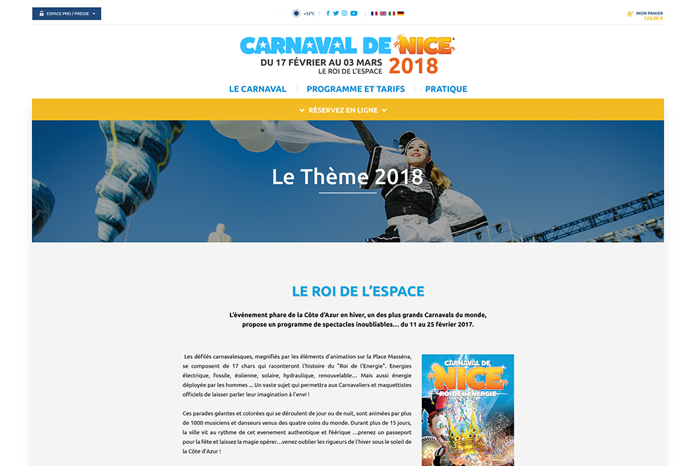 Site web du Carnaval 2018