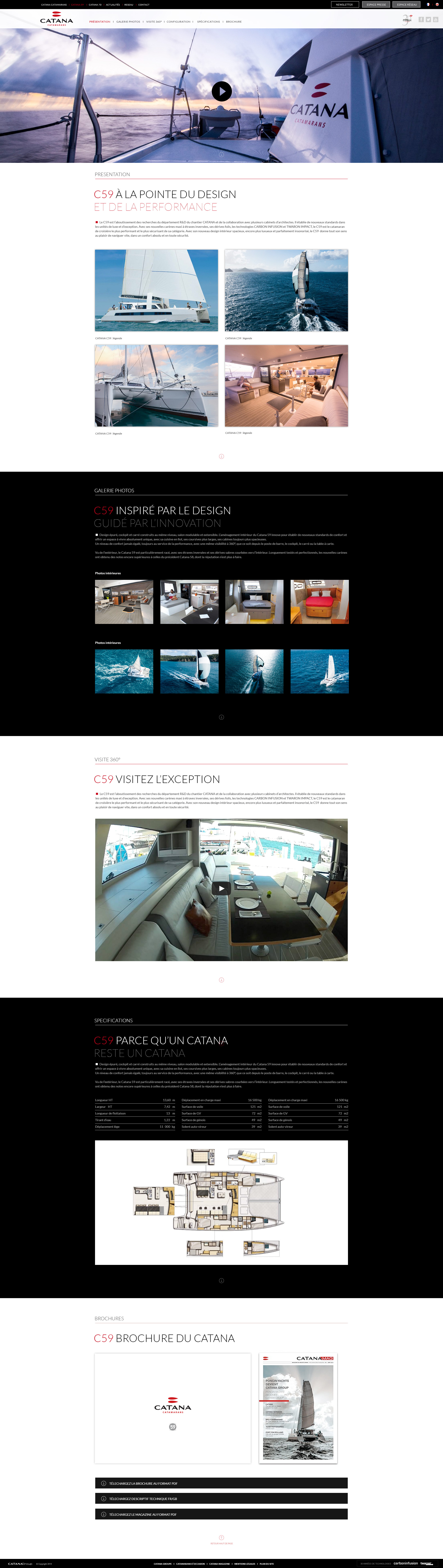 Page de contenu CMS du site internet Catana (2014)